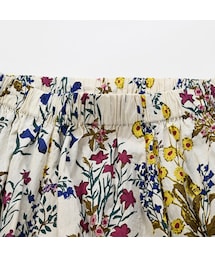 45Rダンガリー春花プリントのイージースカート 未使用品 70240131.jpg