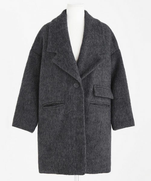 DHOLIC（ディーホリック）の「アルパカ混紡オーバーコート（チェスターコート・レディース・ベージュ/ピンク/グレー・ｆree/free）」の2枚目の写真