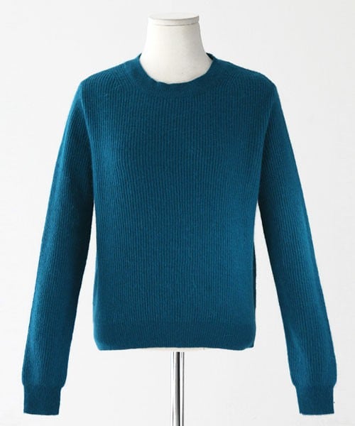 DHOLIC（ディーホリック）の「ビビットカラーラウンドネックニット（ニット/セーター・レディース・レッド/アクアグリーン/ディープピンク/パープル/ホワイトアイボリー/ライム・free）」の3枚目の写真