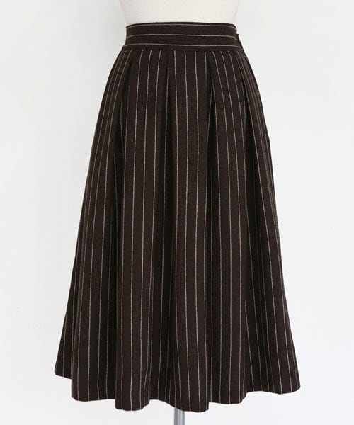 DHOLIC(ディーホリック)の「ピンストライプAラインミディフレアスカート(スカート・レディース・ブラック/ブラウン/ブラックグレー・free)」の3枚目の写真