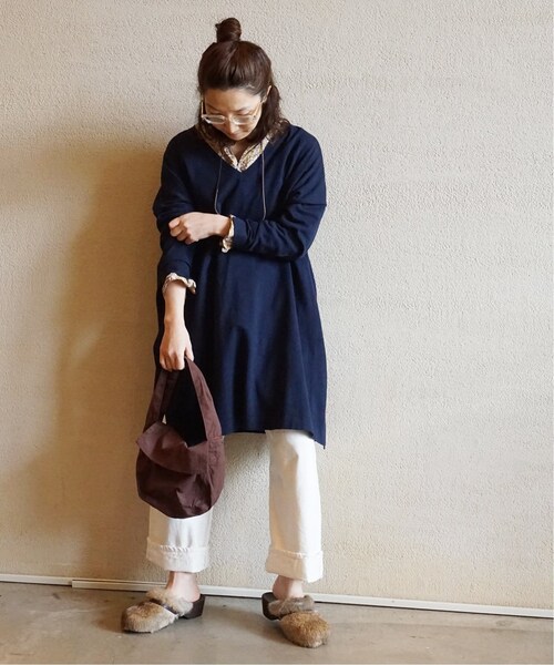 ☆美品☆ジャーナルスタンダードラックス　ソフトリバーVネックチュニック JOURNAL STANDARD LUXE（ジャーナルスタンダード ラックス）の