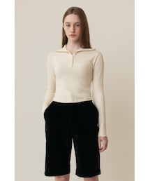 AMONG（アマング）の「[23SS] A RIBBED BUTTON COLLAR T_IVORY（その他）」