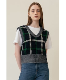 AMONG（アマング）の「[22SS] A CHECK RIBBON KNIT VEST（その他）」