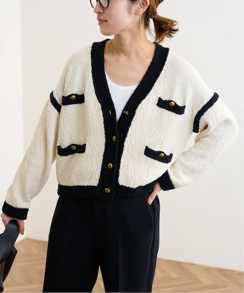 【F】FRAMeWORK クロップドニットジャケット FRAMeWORK（フレームワーク）の「≪予約≫クロップドニットジャケット