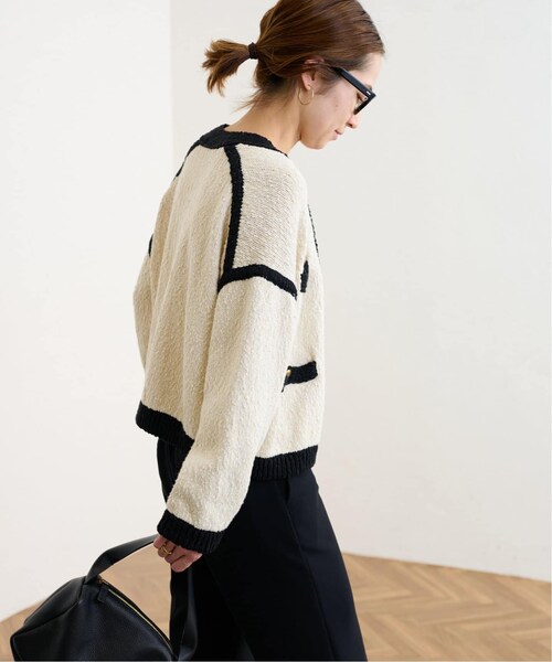 【2023SS】FRAMeWORK クロップドニットジャケット カーディガン FRAMeWORK（フレームワーク）の「≪予約≫クロップドニットジャケット