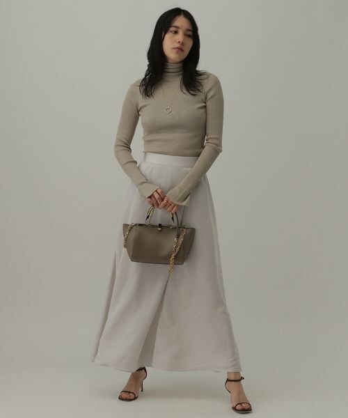 新品タグ付き【Chaos/カオス】モーリンフレアスカート　ライトベージュ Chaos（カオス）の「ビジューフレアースカート（スカート）」 - WEAR