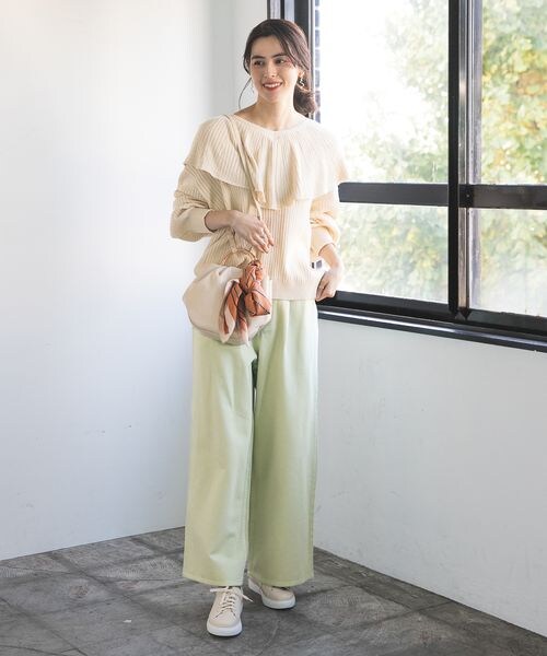 LEPSIM（レプシィム）の「メタルハンドル2WAYバッグ（バッグ・アイボリー08/ブラック09・ONE SIZE）」の3枚目の写真