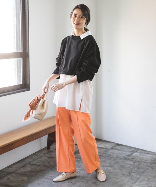 LEPSIM（レプシィム）の「メタルハンドル2WAYバッグ（バッグ・アイボリー08/ブラック09・ONE SIZE）」の7枚目の写真