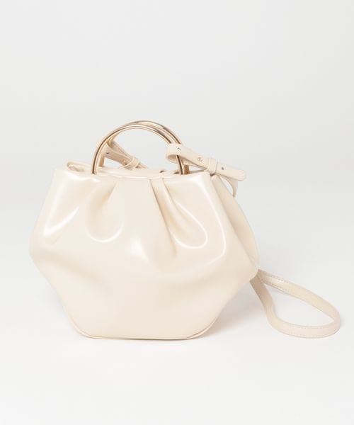 LEPSIM（レプシィム）の「メタルハンドル2WAYバッグ（バッグ・アイボリー08/ブラック09・ONE SIZE）」の9枚目の写真