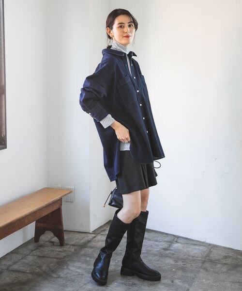 LEPSIM（レプシィム）の「リョウポケBIGシャツ2（トップス・レディース・オフホワイト05/カーキ74/インディゴ85/ネイビー88・FREE SIZE）」の15枚目の写真