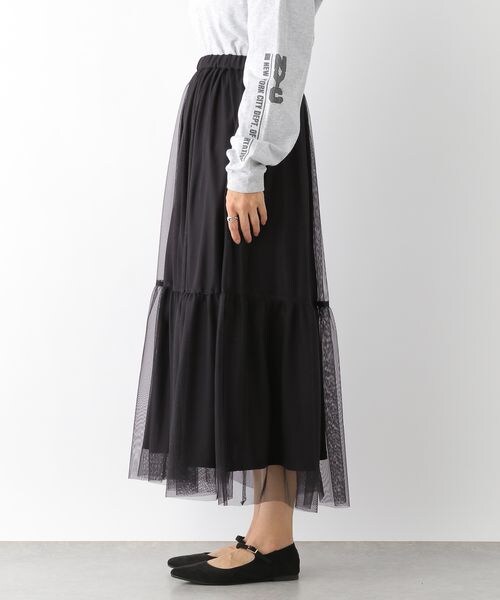 LEPSIM（レプシィム）の「キリカエチュールスカート（スカート・ブラック09/グレー15・FREE SIZE）」の10枚目の写真
