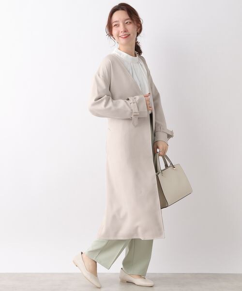 LEPSIM（レプシィム）の「きれいめノーカラーコート（ジャケット/アウター・ブラック09/グレージュ13・FREE SIZE）」の21枚目の写真