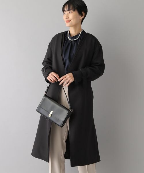 LEPSIM（レプシィム）の「きれいめノーカラーコート（ジャケット/アウター・ブラック09/グレージュ13・FREE SIZE）」の12枚目の写真