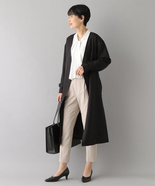 LEPSIM（レプシィム）の「きれいめノーカラーコート（ジャケット/アウター・ブラック09/グレージュ13・FREE SIZE）」の10枚目の写真