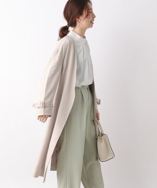 LEPSIM（レプシィム）の「きれいめノーカラーコート（ジャケット/アウター・ブラック09/グレージュ13・FREE SIZE）」の22枚目の写真