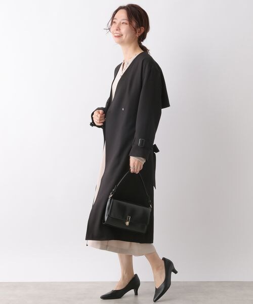 LEPSIM（レプシィム）の「きれいめノーカラーコート（ジャケット/アウター・ブラック09/グレージュ13・FREE SIZE）」の19枚目の写真