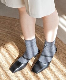 LOWRYS FARM | スクエアトゥストラップミュール(シューズ)