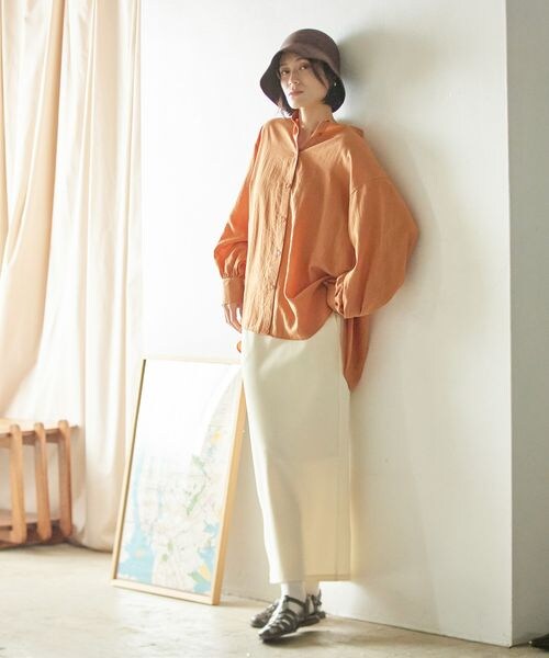 LOWRYS FARM（ローリーズファーム）の「ストレッチカットタイトスカート（スカート・レディース・アイボリー08/ブラック09/イエロー65/グリーン75・F）」の7枚目の写真