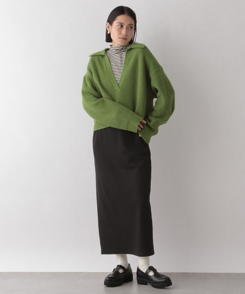 LOWRYS FARM（ローリーズファーム）の「ストレッチカットタイトスカート（スカート・レディース・アイボリー08/ブラック09/イエロー65/グリーン75・F）」の14枚目の写真