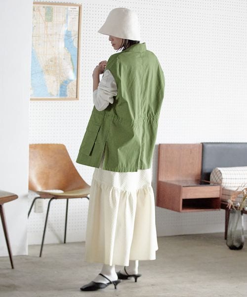 LOWRYS FARM（ローリーズファーム）の「ガララウンドティアードスカート（スカート・レディース・アイボリー08/ブラック09・F）」の6枚目の写真