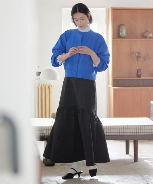 LOWRYS FARM（ローリーズファーム）の「ガララウンドティアードスカート（スカート・レディース・アイボリー08/ブラック09・F）」の9枚目の写真