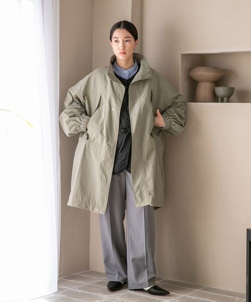 LOWRYS FARM（ローリーズファーム）の「ボリュームモンスターコート（ジャケット/アウター・アイボリー08/ブラック09/グリーン78・FREE）」の9枚目の写真