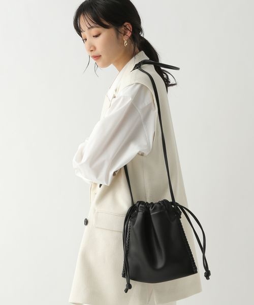 A part by(アパートバイ)の「キンチャクミニショルダー(バッグ・ナチュラル 08/ブラック 09/シルバー 90・フリーサイズ)」の5枚目の写真
