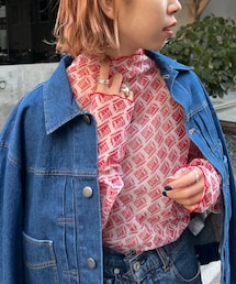 CIAOPANIC（チャオパニック）の「【HELLO.SANFRANCISCO】ロゴメッシュシアーハイネックTEE（Tシャツ/カットソー）」