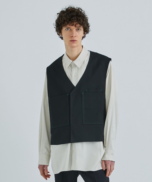 LiNoH（リノー）の「STITCHING BIG VEST（ブルゾン）」 - WEAR