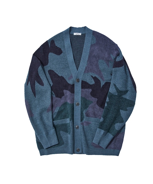 saby(サバイ)の「WATER SURFACE PATTERN KNIT CARDIGAN(ニット/セーター・メンズ・YLW/GRN・2/3)」の1枚目の写真