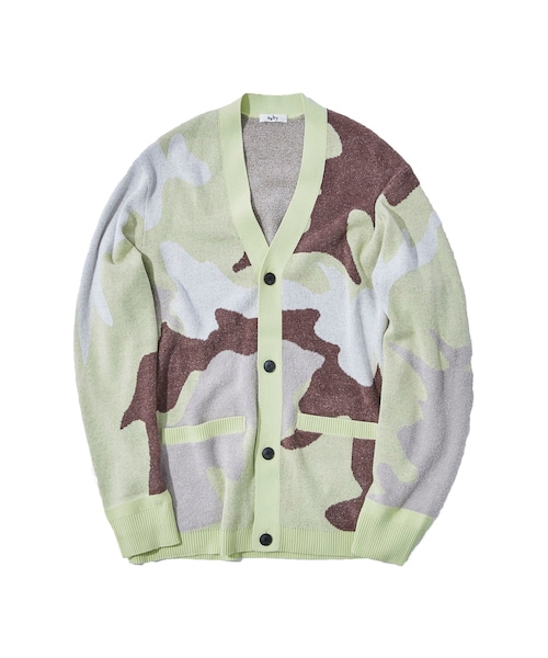 saby(サバイ)の「WATER SURFACE PATTERN KNIT CARDIGAN(ニット/セーター・メンズ・YLW/GRN・2/3)」の2枚目の写真