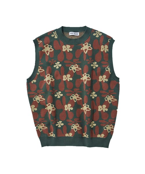 TTT_MSW（ティー）の「Flower camo knit vest（ニット/セーター）」 - WEAR