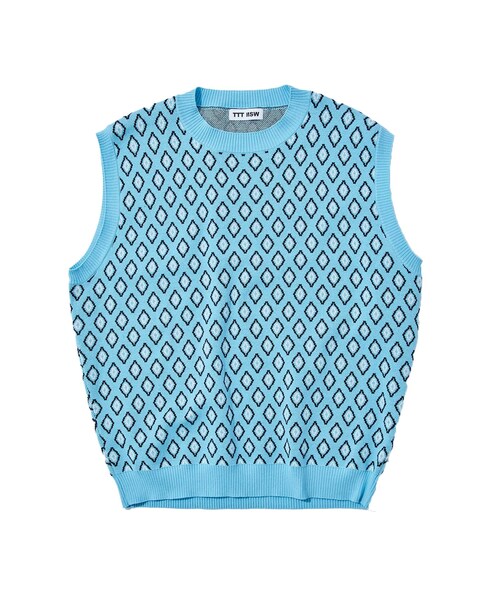 TTT MSW（ティー）の「Diamond knit polo vest（ニット/セーター ...