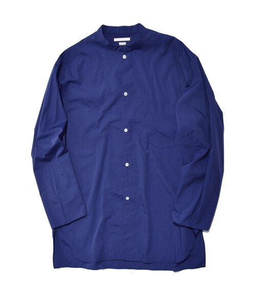 blurhms（ブラームス）の「Chambray Stand Collar Cuffless Shirt（シャツ/ブラウス・メンズ・WHT/D.GRY/CCL/BLU・2/3）」の3枚目の写真