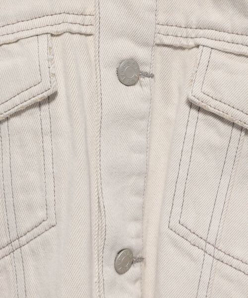 PAGEBOY（ページボーイ）の「ショートボーイGジャン（ジャケット/アウター・レディース・交織オフホワイト05/ケミカルブラック09/ブルー82・F）」の22枚目の写真