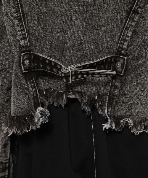 PAGEBOY（ページボーイ）の「ショートボーイGジャン（ジャケット/アウター・レディース・交織オフホワイト05/ケミカルブラック09/ブルー82・F）」の21枚目の写真