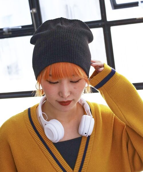 PAGEBOY（ページボーイ）の「リブアミニットボウ（帽子・レディース・ブラック09/グレー12/ベージュ55・FREE）」の5枚目の写真