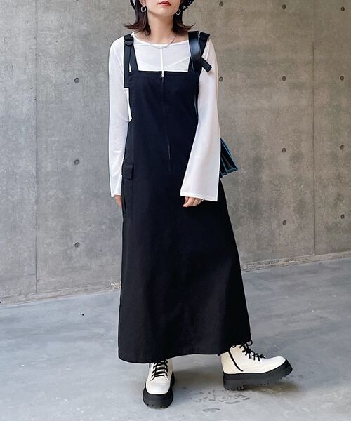 PAGEBOY（ページボーイ）の「カーゴポケットツイルジャンスカ（ワンピース/ドレス・レディース・ゼブラ08/ブラック09/【WEB限定カラー】グレージュ12/カーキ78・F）」の8枚目の写真