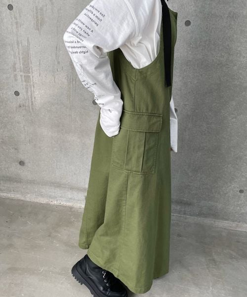PAGEBOY（ページボーイ）の「カーゴポケットツイルジャンスカ（ワンピース/ドレス・レディース・ゼブラ08/ブラック09/【WEB限定カラー】グレージュ12/カーキ78・F）」の12枚目の写真