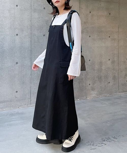 PAGEBOY（ページボーイ）の「カーゴポケットツイルジャンスカ（ワンピース/ドレス・レディース・ゼブラ08/ブラック09/【WEB限定カラー】グレージュ12/カーキ78・F）」の5枚目の写真