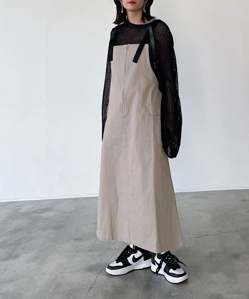 PAGEBOY（ページボーイ）の「カーゴポケットツイルジャンスカ（ワンピース/ドレス・レディース・ゼブラ08/ブラック09/【WEB限定カラー】グレージュ12/カーキ78・F）」の10枚目の写真