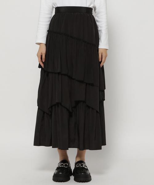 PAGEBOY（ページボーイ）の「フリルティアードスカート（スカート・アイボリー04/ブラック09/グレー系16・F）」の10枚目の写真