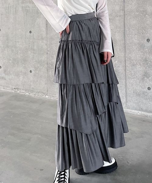 PAGEBOY（ページボーイ）の「フリルティアードスカート（スカート・アイボリー04/ブラック09/グレー系16・F）」の3枚目の写真