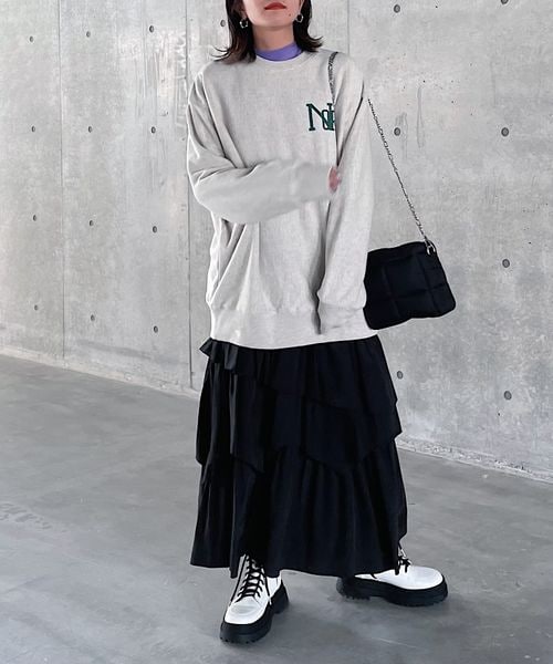 PAGEBOY（ページボーイ）の「フリルティアードスカート（スカート・アイボリー04/ブラック09/グレー系16・F）」の6枚目の写真