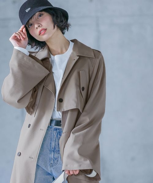 PAGEBOY（ページボーイ）の「マルチWAYトレンチコート（ジャケット/アウター・ブラック09/グレージュ12/ベージュ55・F）」の20枚目の写真