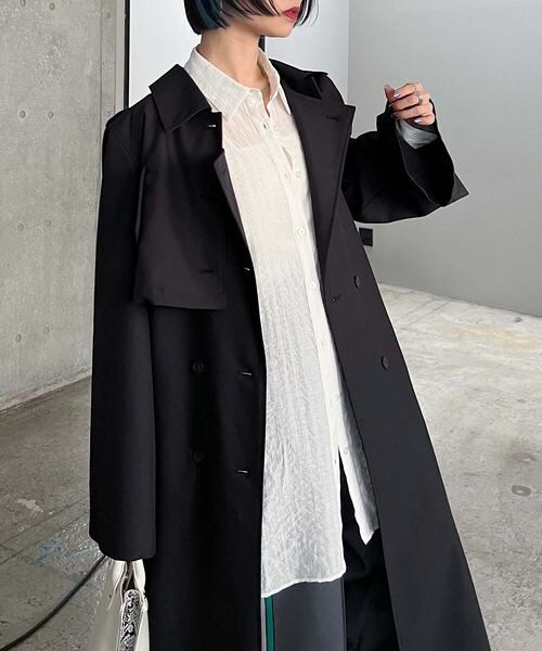 PAGEBOY（ページボーイ）の「マルチWAYトレンチコート（ジャケット/アウター・ブラック09/グレージュ12/ベージュ55・F）」の5枚目の写真