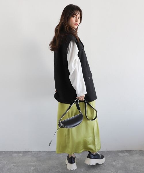 PAGEBOY（ページボーイ）の「シャツ×キャミワンピースSET（ワンピース/ドレス・レディース・ブラック09/ライムグリーン73/ブルー86・F）」の22枚目の写真