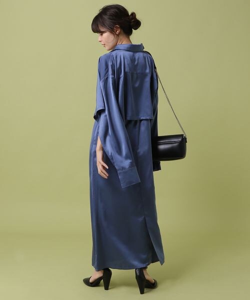 PAGEBOY（ページボーイ）の「シャツ×キャミワンピースSET（ワンピース/ドレス・レディース・ブラック09/ライムグリーン73/ブルー86・F）」の17枚目の写真