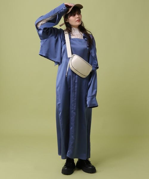 PAGEBOY（ページボーイ）の「シャツ×キャミワンピースSET（ワンピース/ドレス・レディース・ブラック09/ライムグリーン73/ブルー86・F）」の14枚目の写真