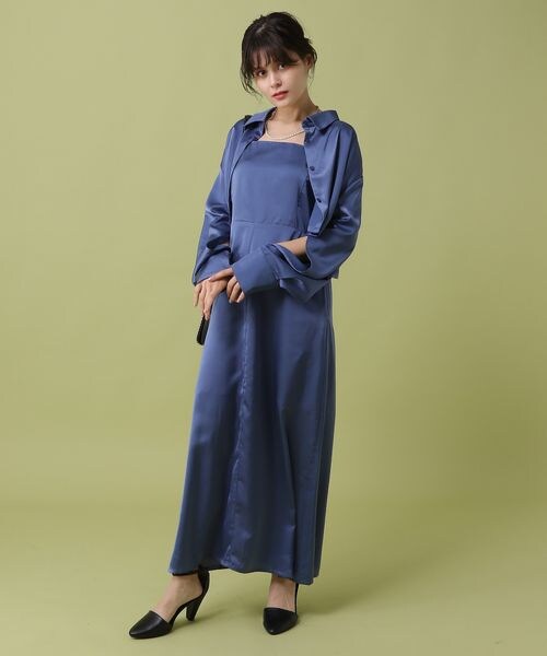 PAGEBOY（ページボーイ）の「シャツ×キャミワンピースSET（ワンピース/ドレス・レディース・ブラック09/ライムグリーン73/ブルー86・F）」の19枚目の写真